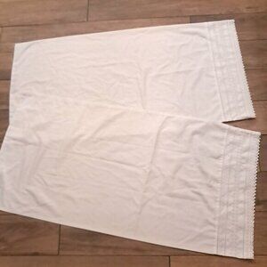 Vintage Cannon King Set 2 pillowcases Tres Grand Lace trim ivory off white cream